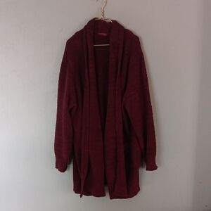Barefoot Dreams CozyChic Cali Burgundy Cardigan Size 3x